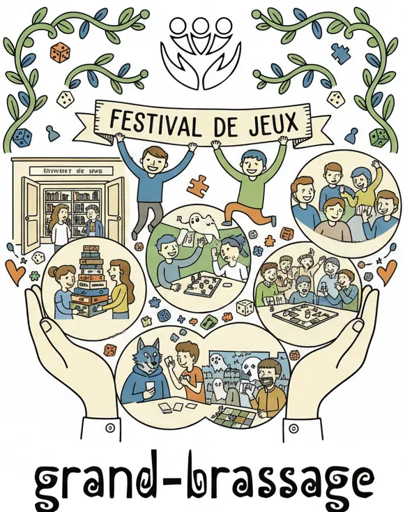 Animation jeux de société sur mesure — soirée ludique organisée par Grand-Brassage pour un événement